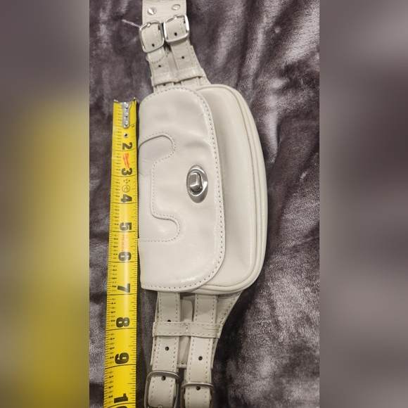 BVNDI Cream Leather Fanny Double Pack Bag - Picture 8 of 11